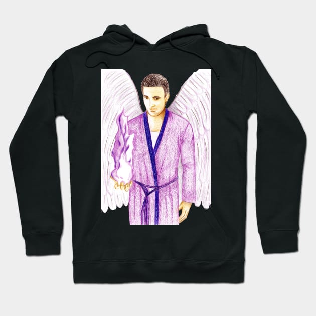 Archangel Zadkiel Keeper of the Violet Flame- Pink Hoodie by EarthSoul